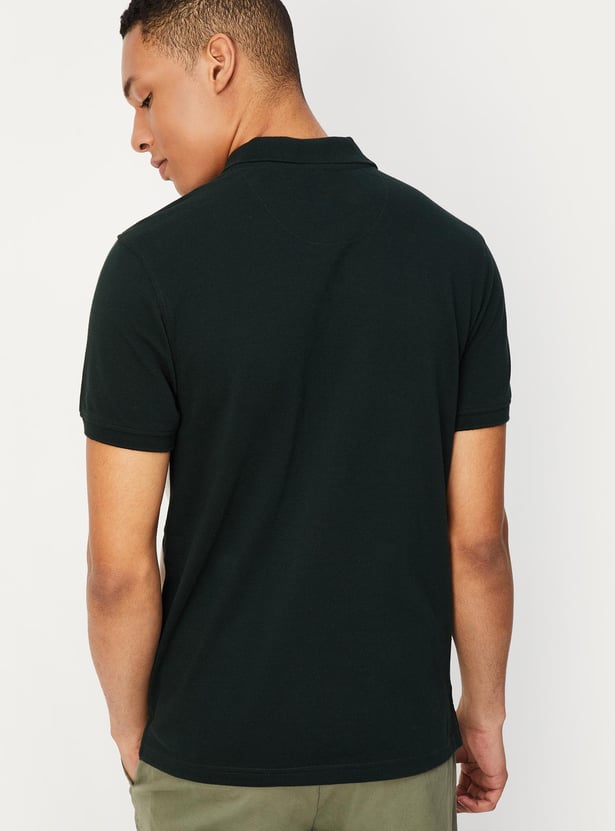 Men Striped Slim Fit Polo T-shirt