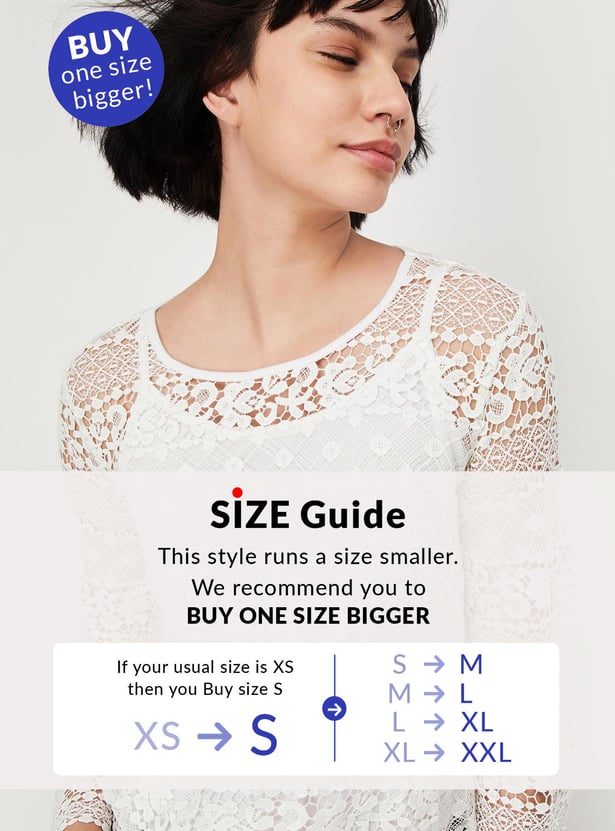 URB_N Women Crochet Full Sleeve Top