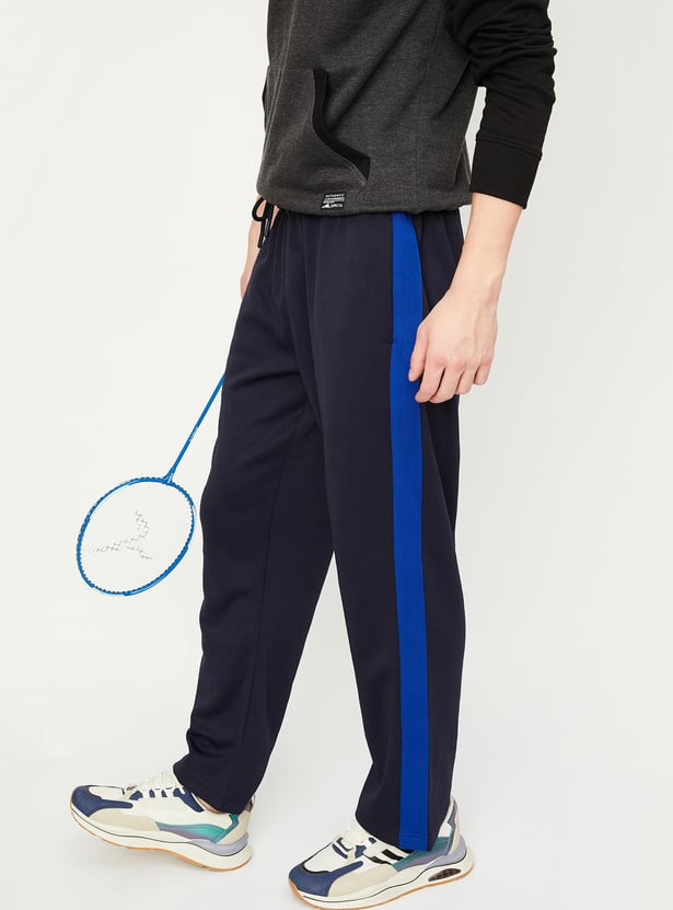 Men Panelled Athleisure Track Pants