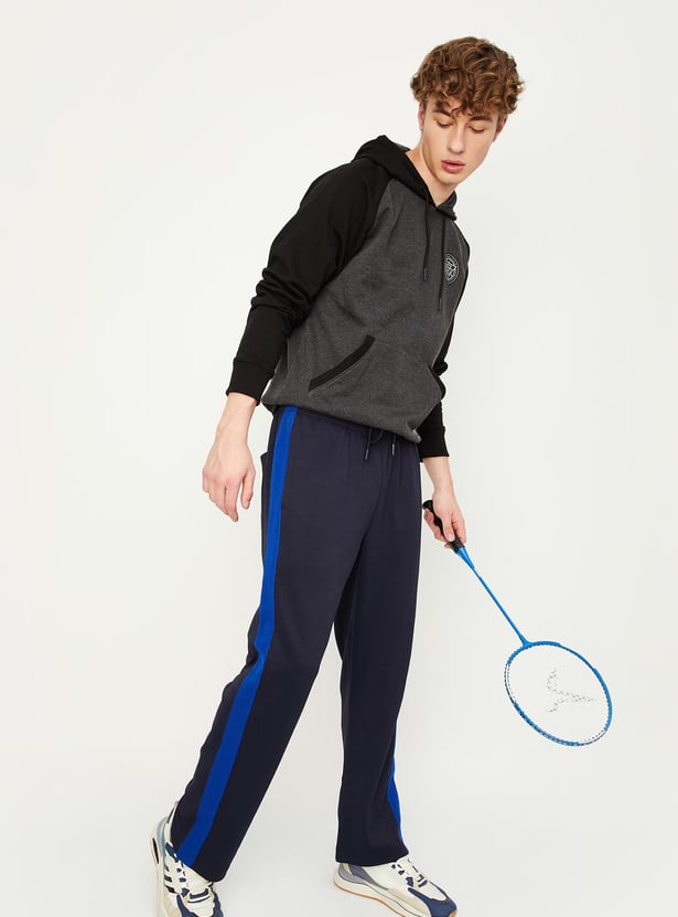 Men Panelled Athleisure Track Pants