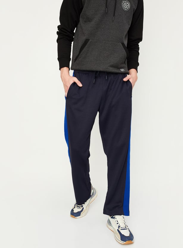 Men Panelled Athleisure Track Pants