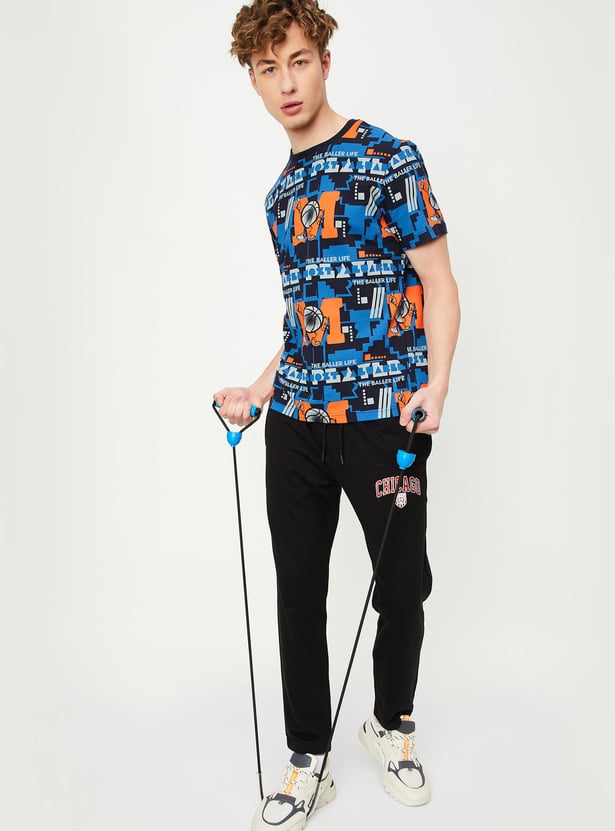 Men Slim Fit Printed Active T-shirt