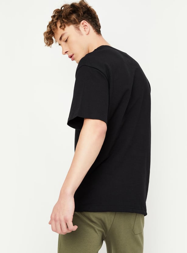 Men Oversized Typographic Print T-shirt