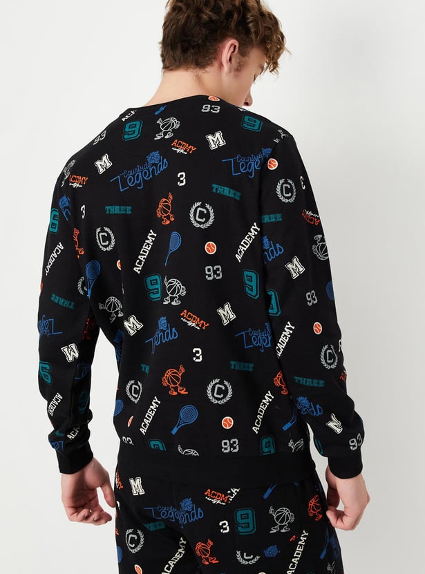 Men All-Over Printed Sweatshirt