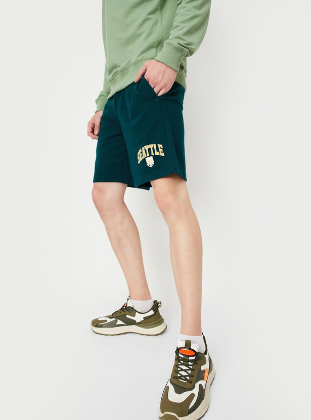 Men Solid Athleisure Shorts