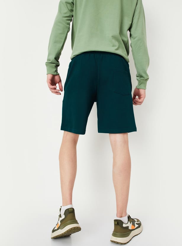 Men Solid Athleisure Shorts