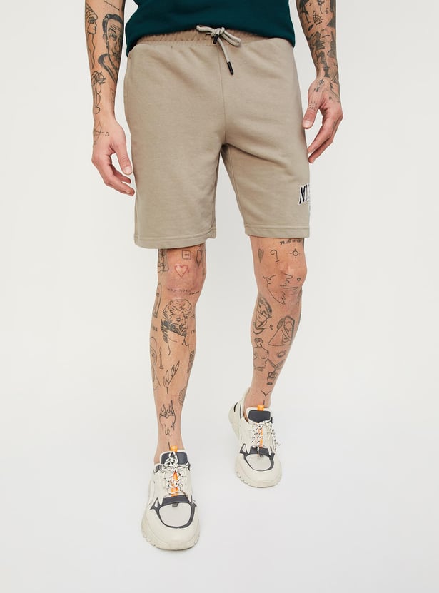 Men Solid Athleisure Shorts