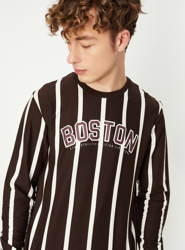 Men Slim Fit Striped T-shirt