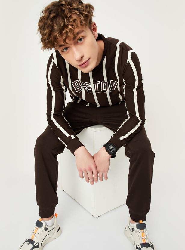 Men Slim Fit Striped T-shirt