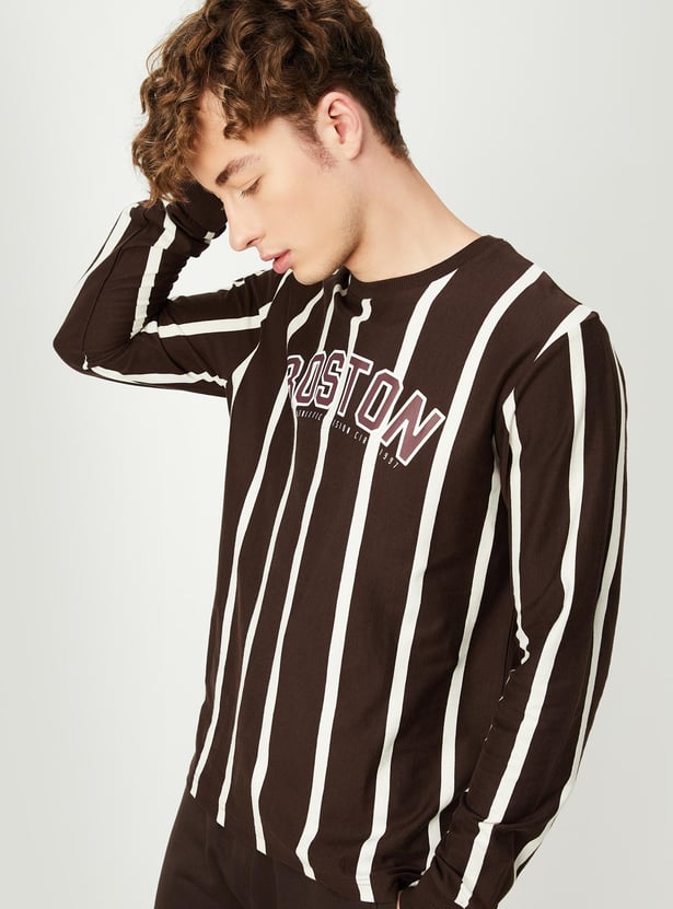 Men Slim Fit Striped T-shirt