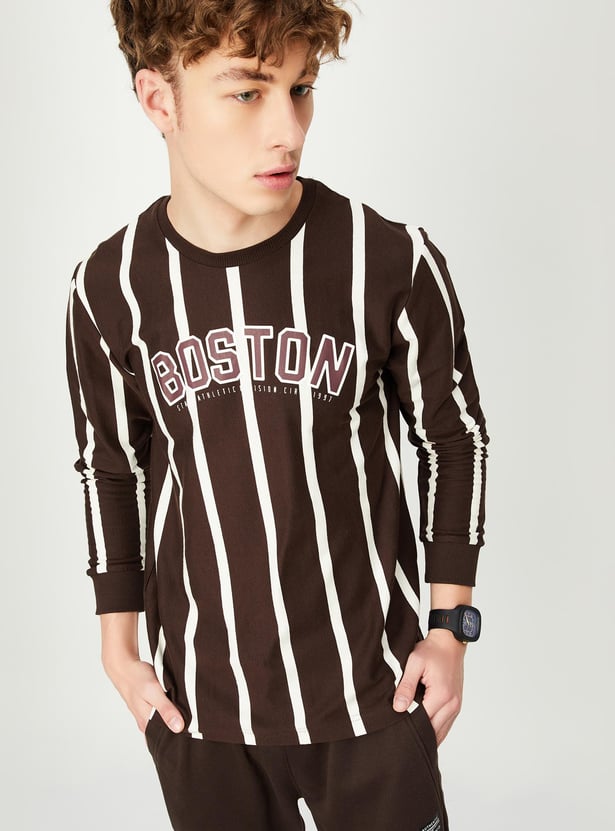 Men Slim Fit Striped T-shirt