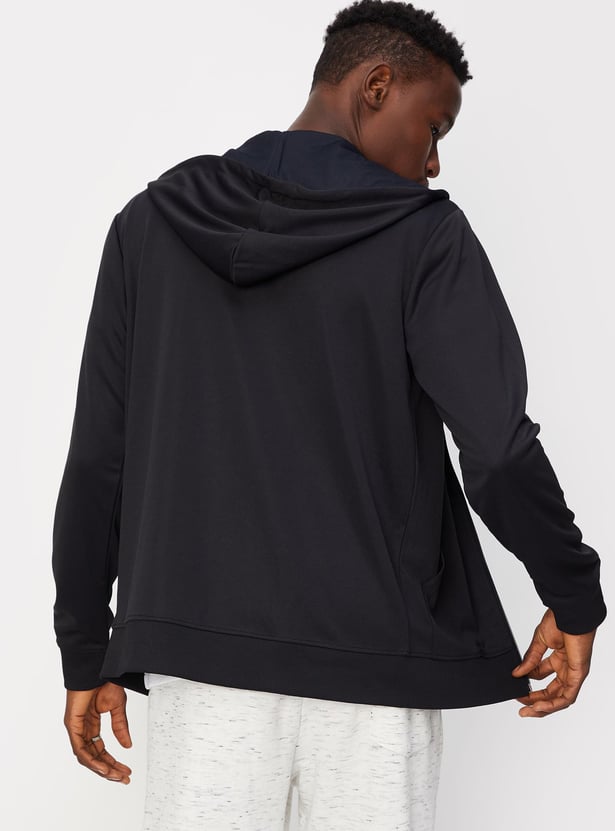 Men Solid Hooded Sweatshirt