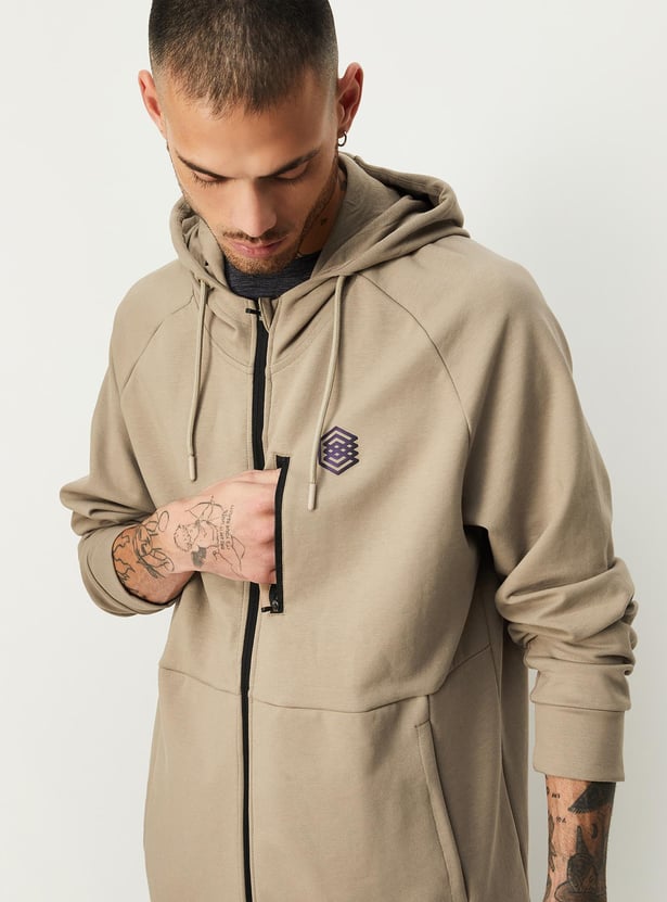 Men Solid Hooded Sweatshirt