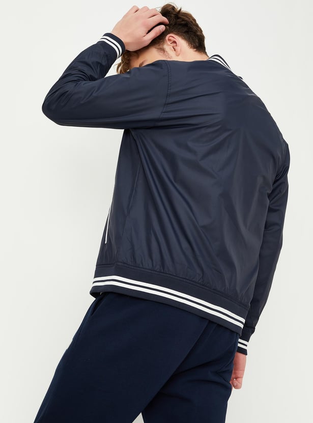 Men Solid Varsity Jacket