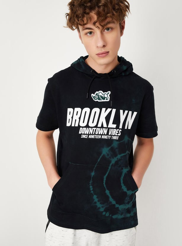 Men Printed Hooded T-shirt