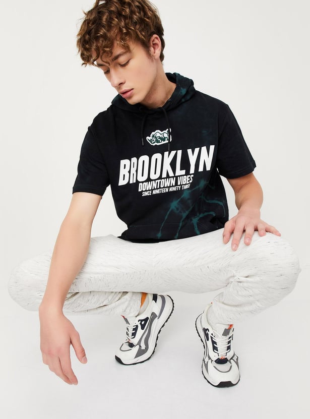 Men Printed Hooded T-shirt