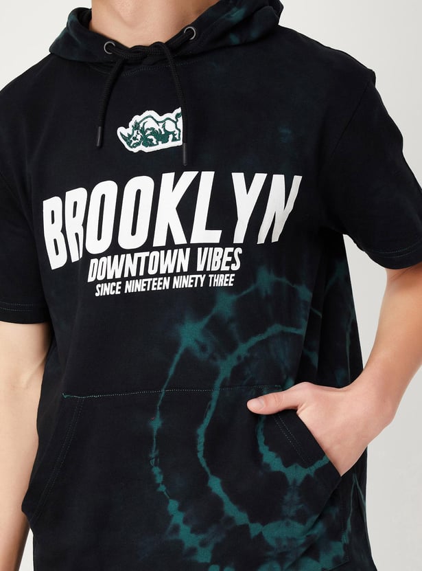Men Printed Hooded T-shirt