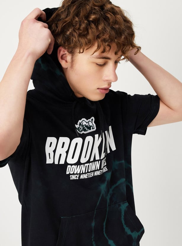 Men Printed Hooded T-shirt