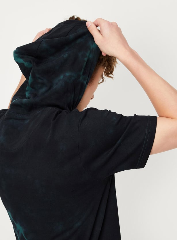 Men Printed Hooded T-shirt