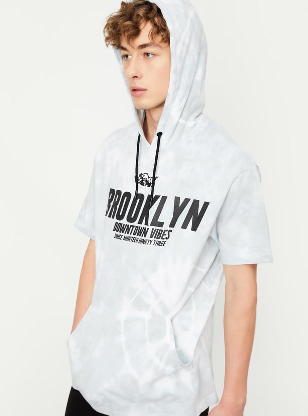 Men Printed Hooded T-shirt