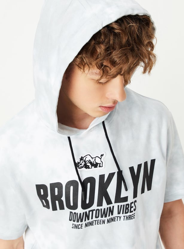 Men Printed Hooded T-shirt