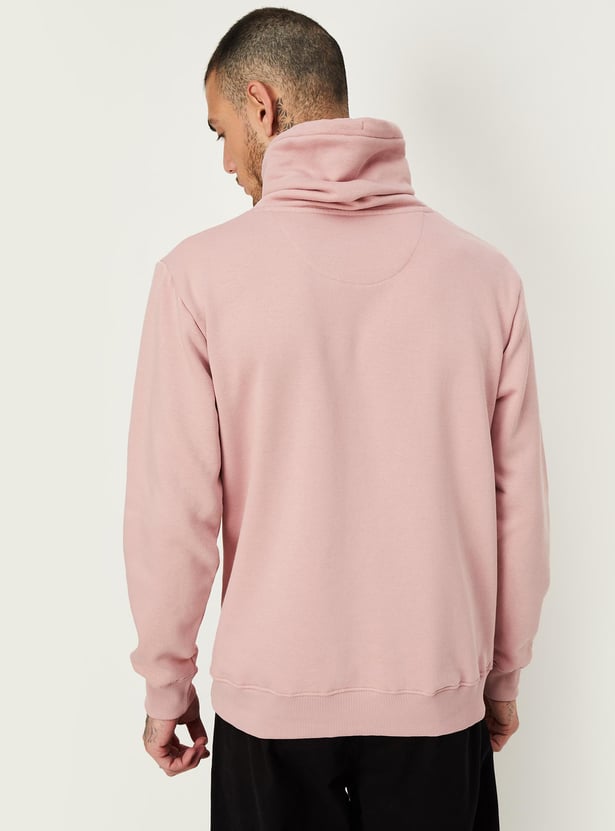 Pink cowl neck sweatshirt best sale