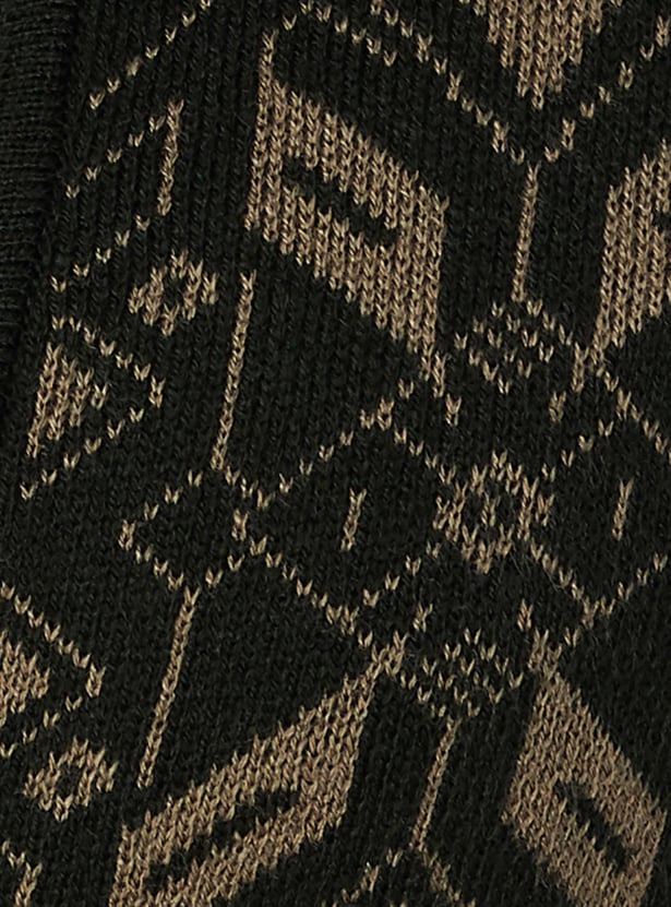 Women Argyle Knitted Cardigan