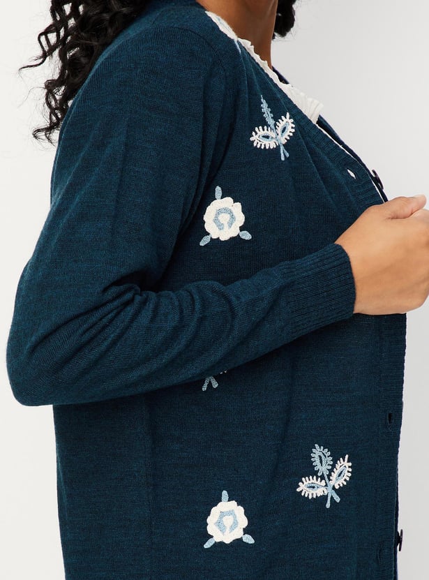 Women Embroidered Cardigan