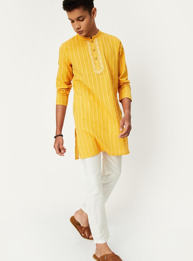 Boys Striped Kurta with Pyjamas