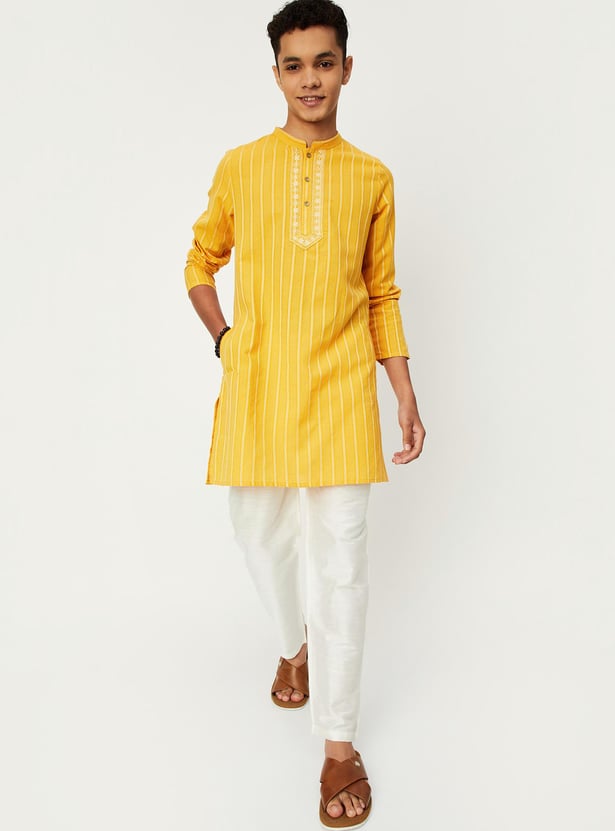 Boys Striped Kurta with Pyjamas