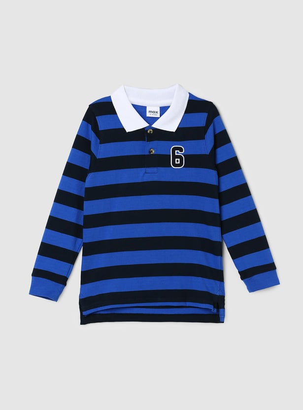 Boys Striped Polo T-shirt