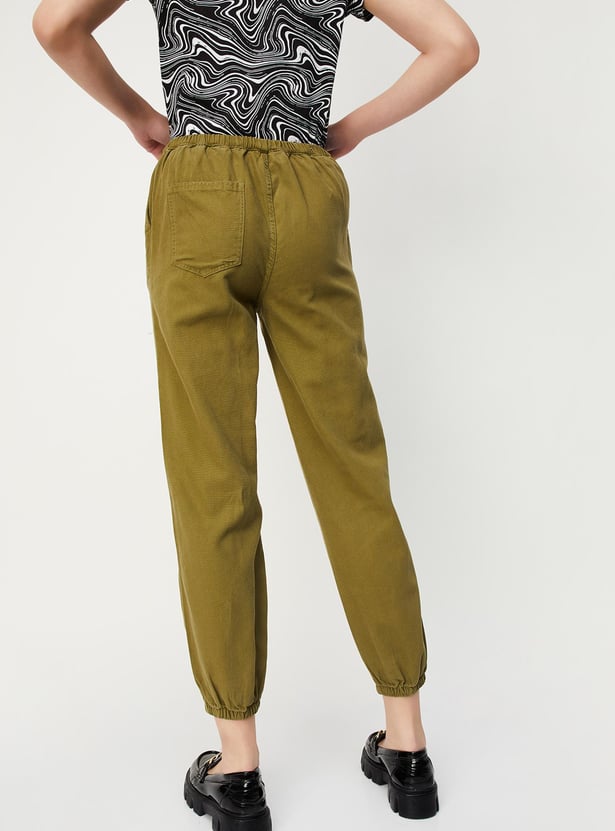 Women Solid Parachute Pants