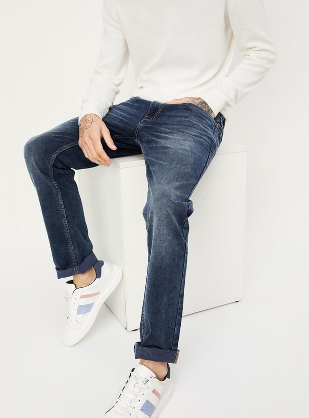 Men Washed Regular Fit Jeans