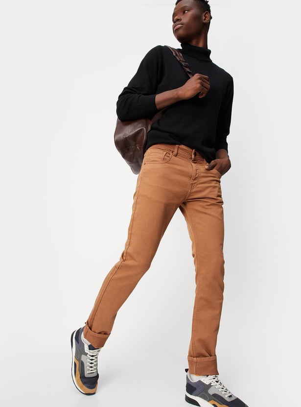 Men Slim Fit Coloured Jeans