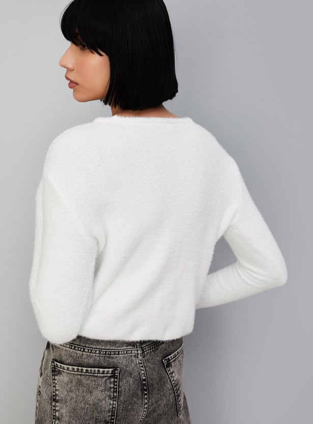 Women Textured Sweater