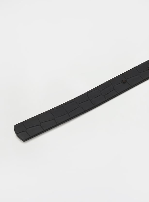 Women Croc Embossed Belt