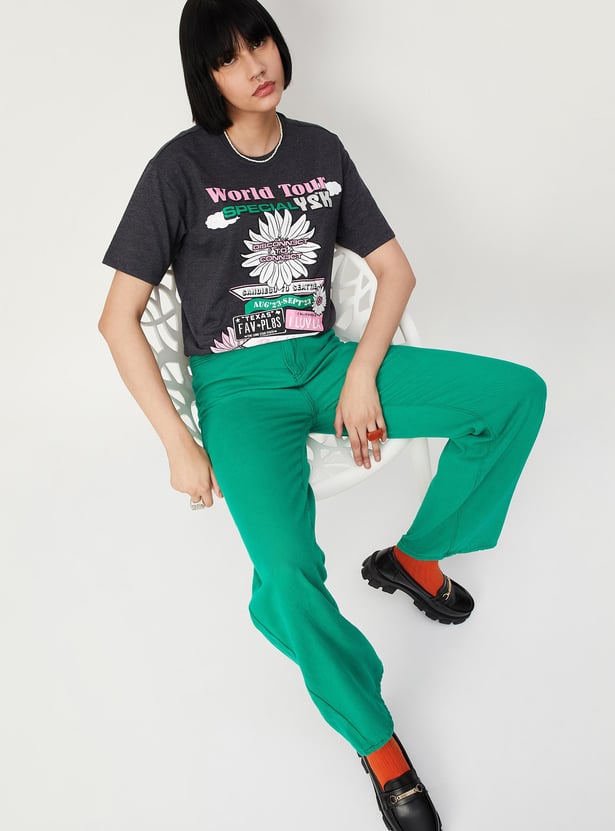 Women Graphic Printed Oversized T-shirt