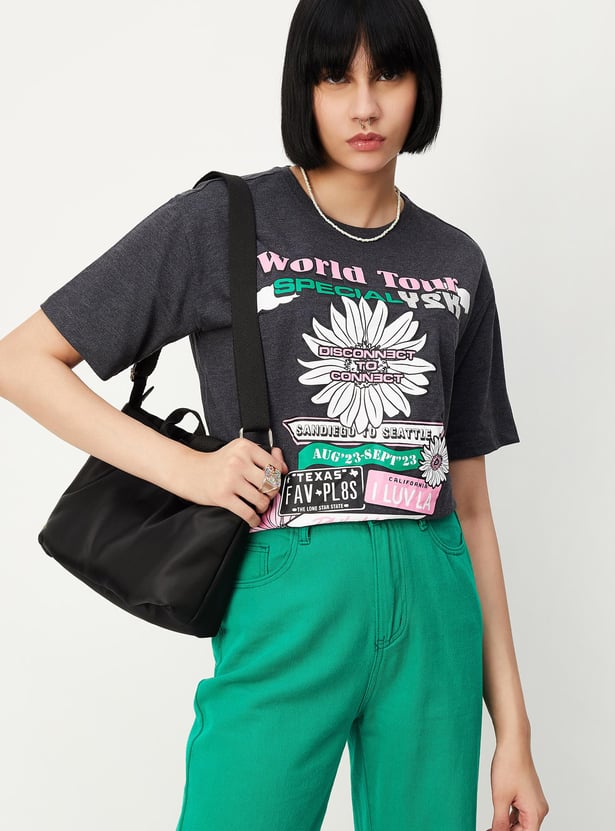 Women Graphic Printed Oversized T-shirt