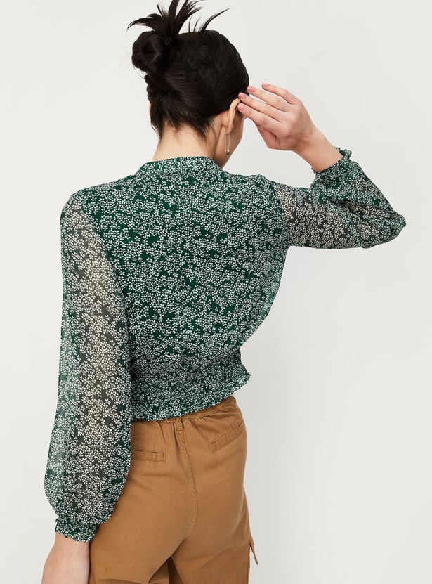 Women Floral Printed Blouson Top