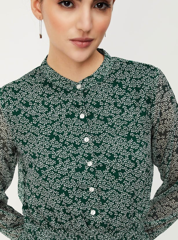 Women Floral Printed Blouson Top