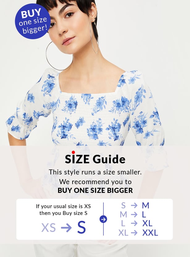 Women Floral Printed Peplum Top