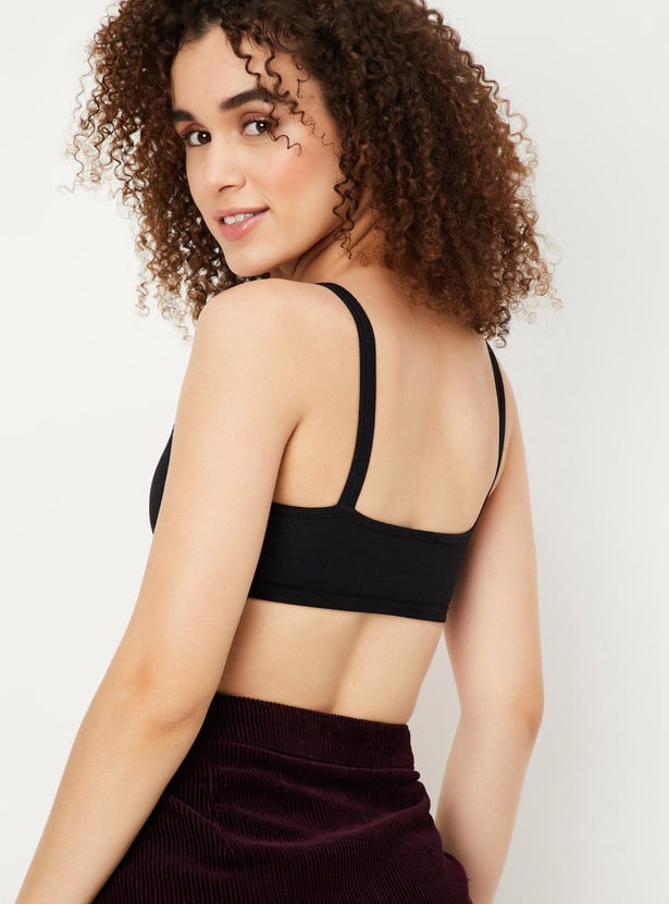 Women Solid Cami Bra - Pack of 2