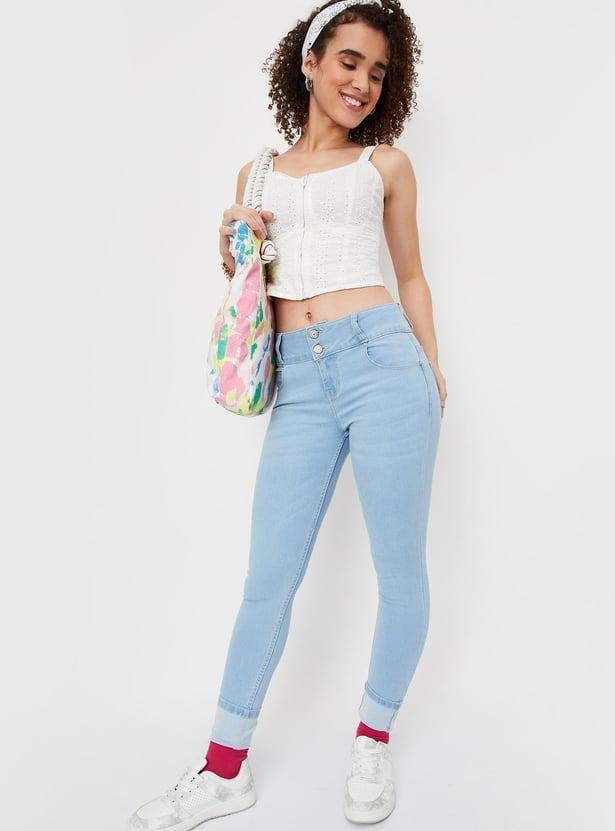 Women Washed Skinny Fit Jeans