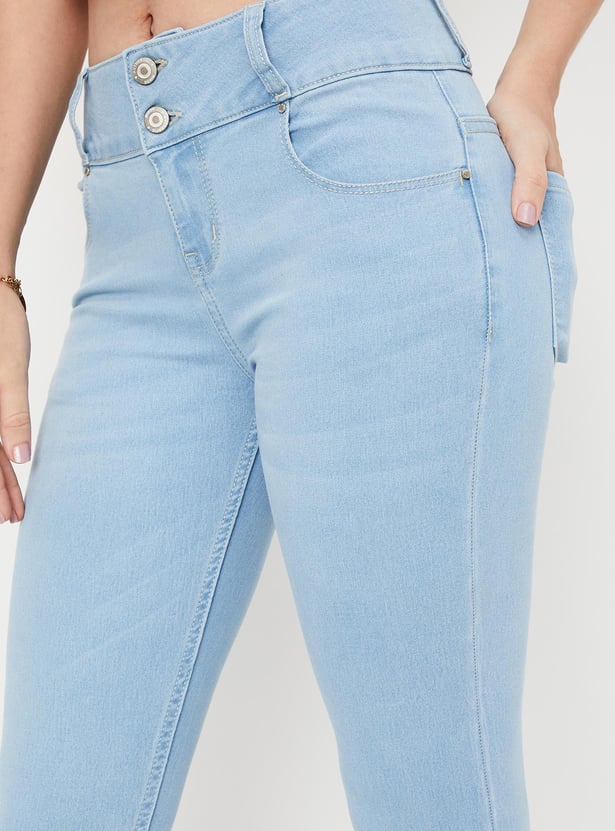 Women Washed Skinny Fit Jeans