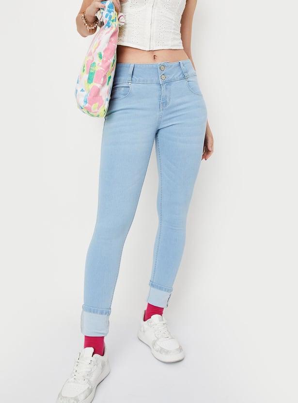 Women Washed Skinny Fit Jeans