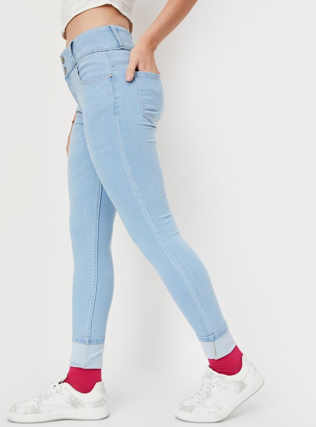 Women Washed Skinny Fit Jeans