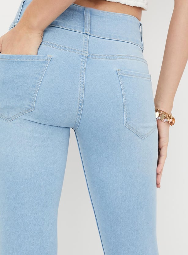 Women Washed Skinny Fit Jeans
