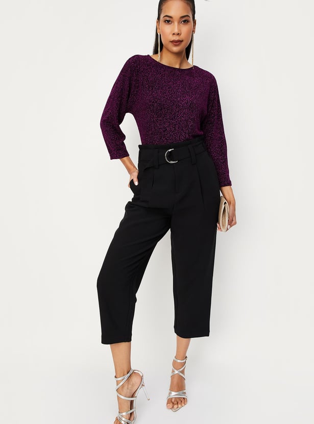 Women Shimmer Knit Top