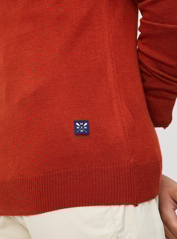 Men Slim Fit Solid Sweater