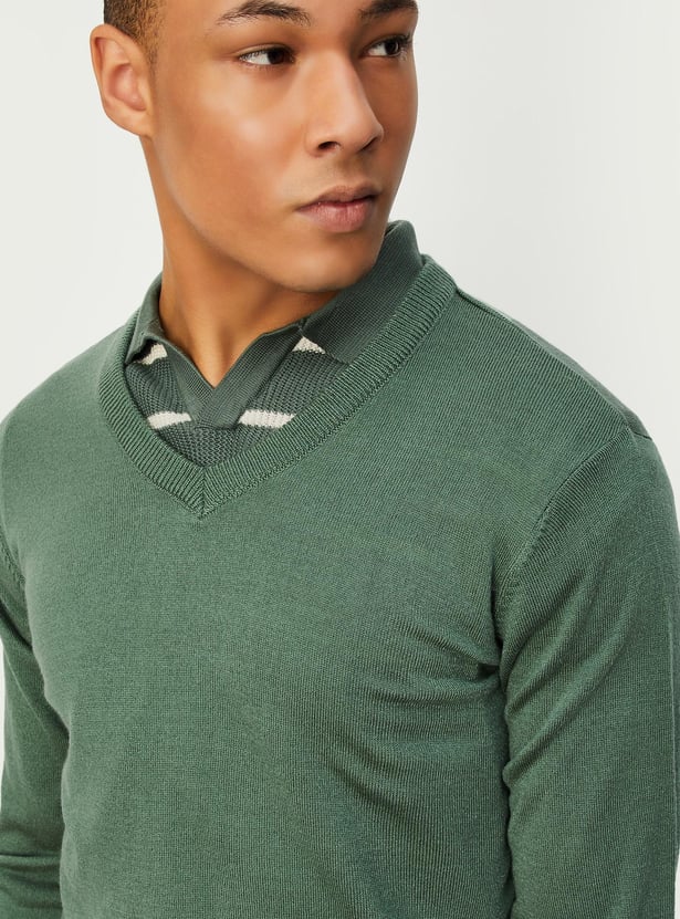 Men Soft Low Pill Slim Fit Sweater